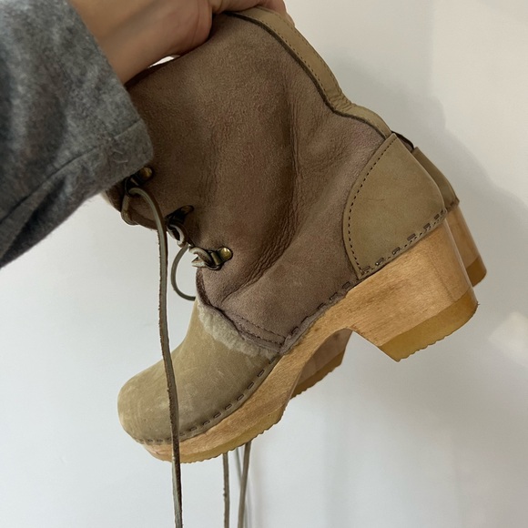 Barely Worn No. 6 Lace Up Shearling Clog Boots - Picture 10 of 10